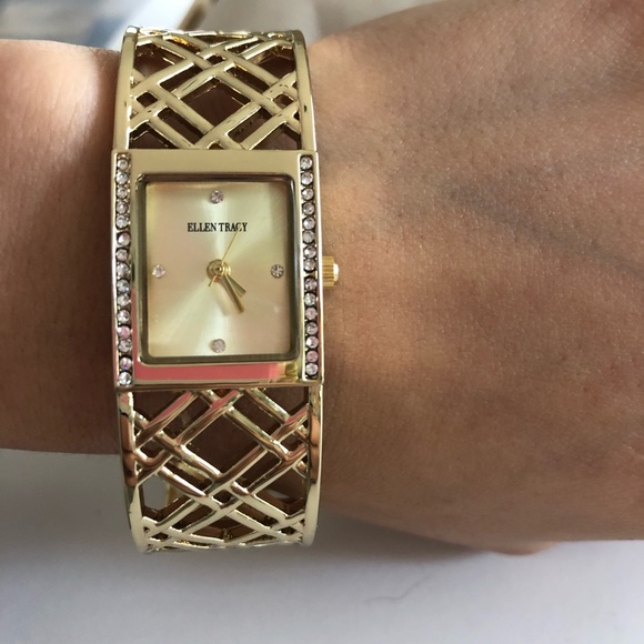 Ellen Tracy Gold cut out watch - Picture 8 of 8